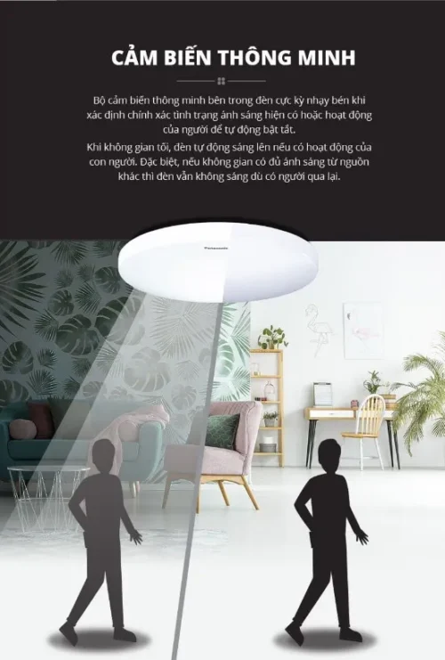 Panasonic - Đèn Ốp Trần Tròn Cảm Biến Ánh Sáng IP44 12W Sáng 6500K | HHGXQ142988